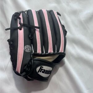 FRANKLIN YOUTH BASEBALL Glove RIGHT HAND THROW 4809 - 9 1/2 INCH PINK BLACK